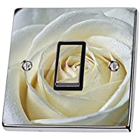 stika.co Vinilo Autoadhesivo con diseño Floral de Rosa Blanca para una Sola Cubierta de luz